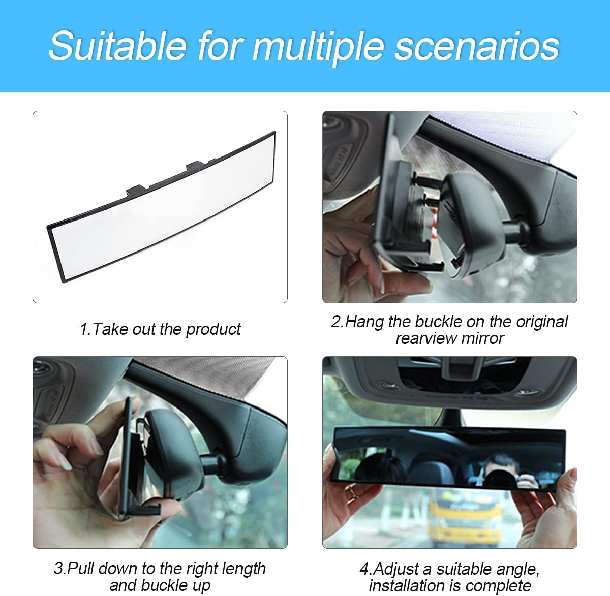 Viral Panoramic Wide Rear View Mirror